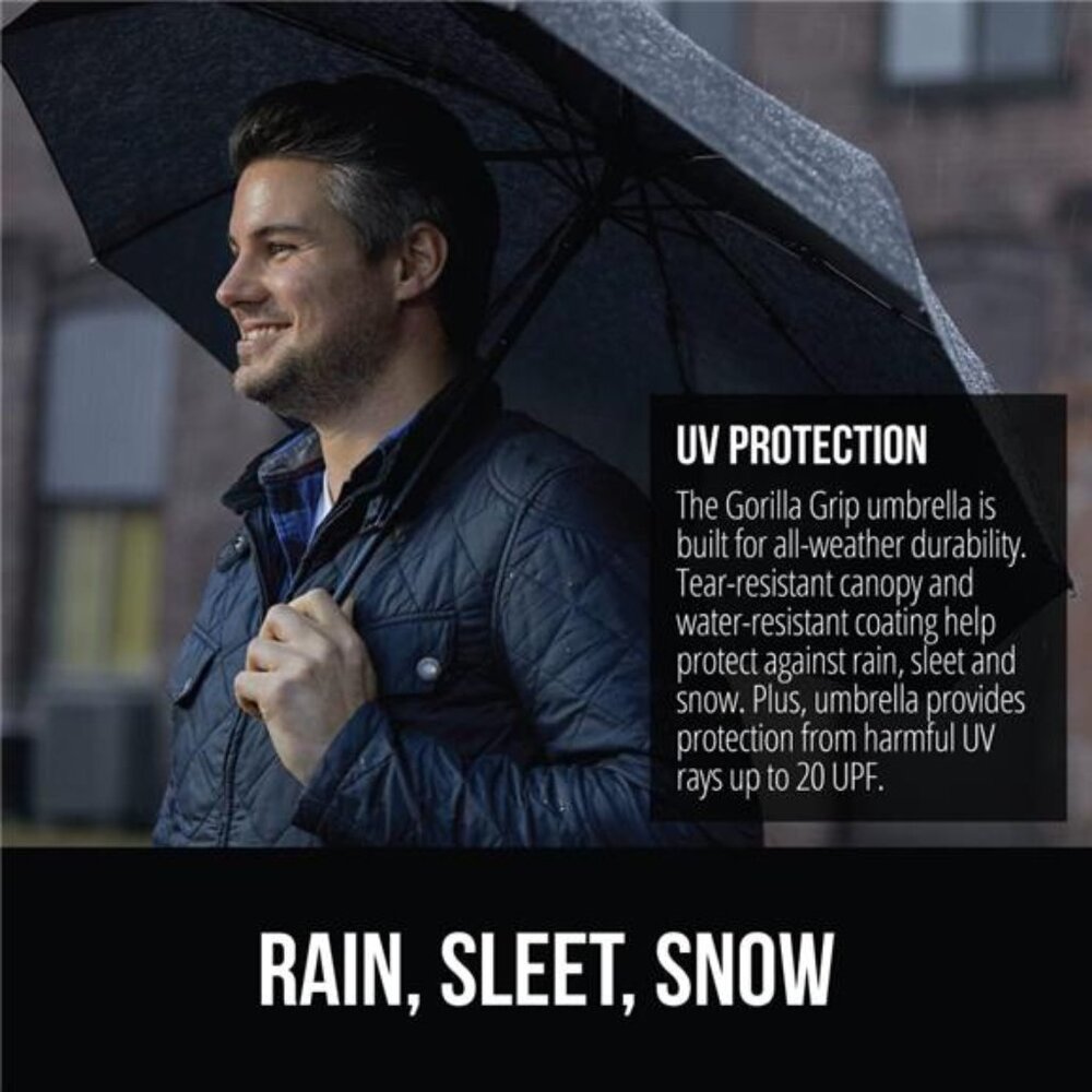 Strong Windproof Stick Compact Umbrella for Rain, One-Click - Picture 3 of 7